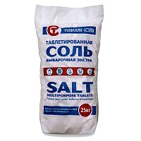 Таблетированная соль Тульская, 99,8%, 25кг фото