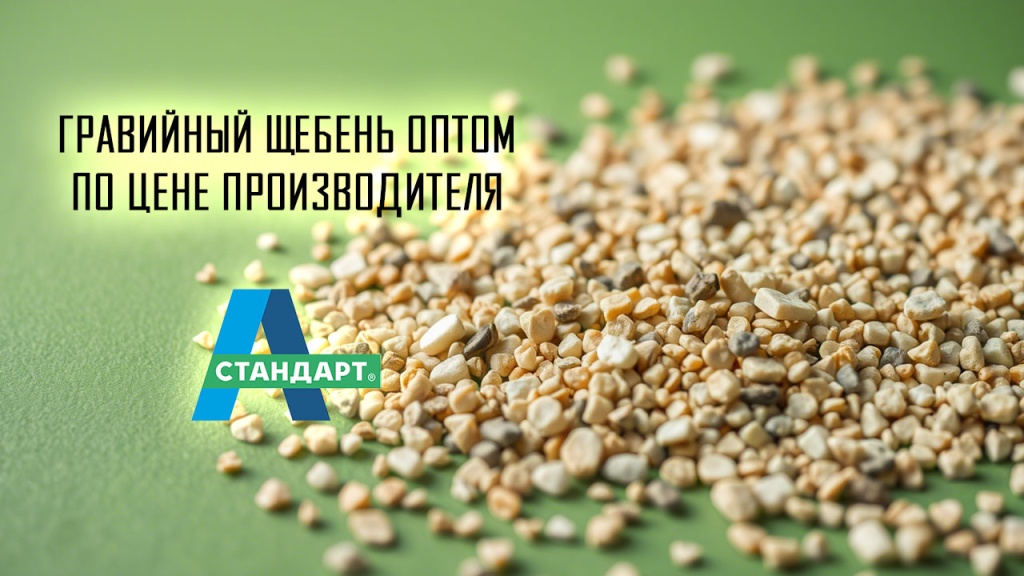 Щебень гравийный, ландшафтно-строительный.