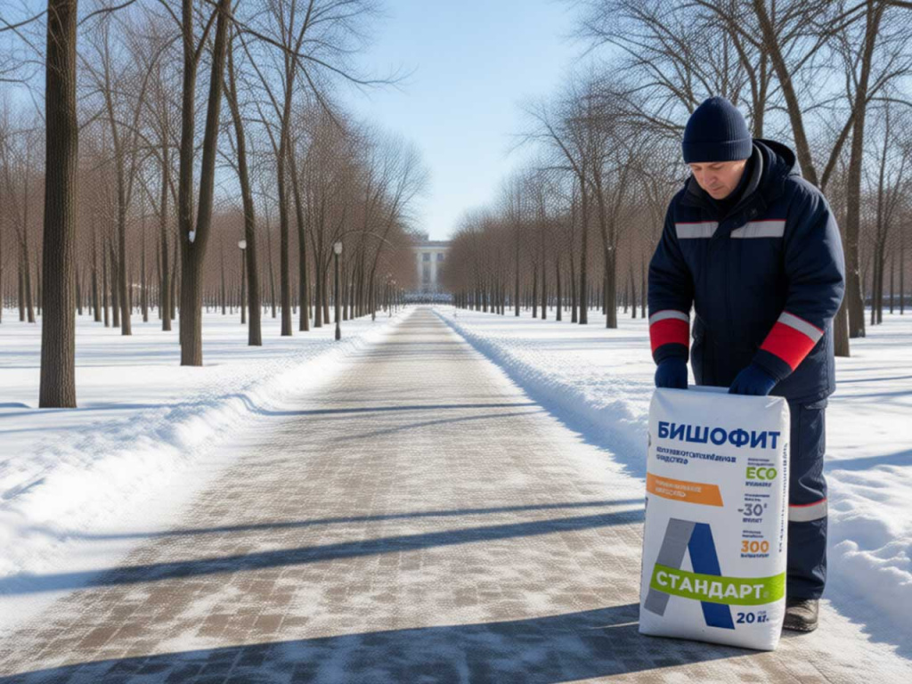 Бишофит антигололедный парковый