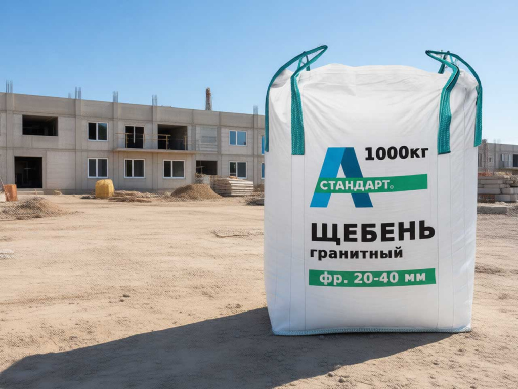 Гранитный щебень 20-40 мм строительный