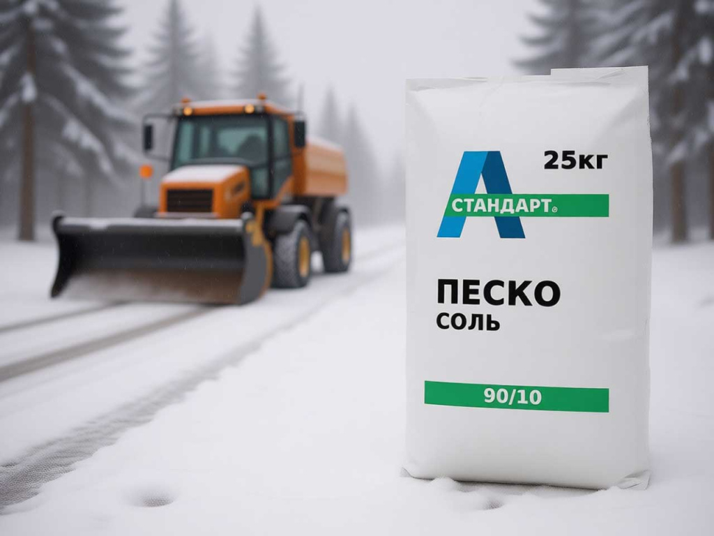 Песчано соляная смесь в пропорции 90 к 10