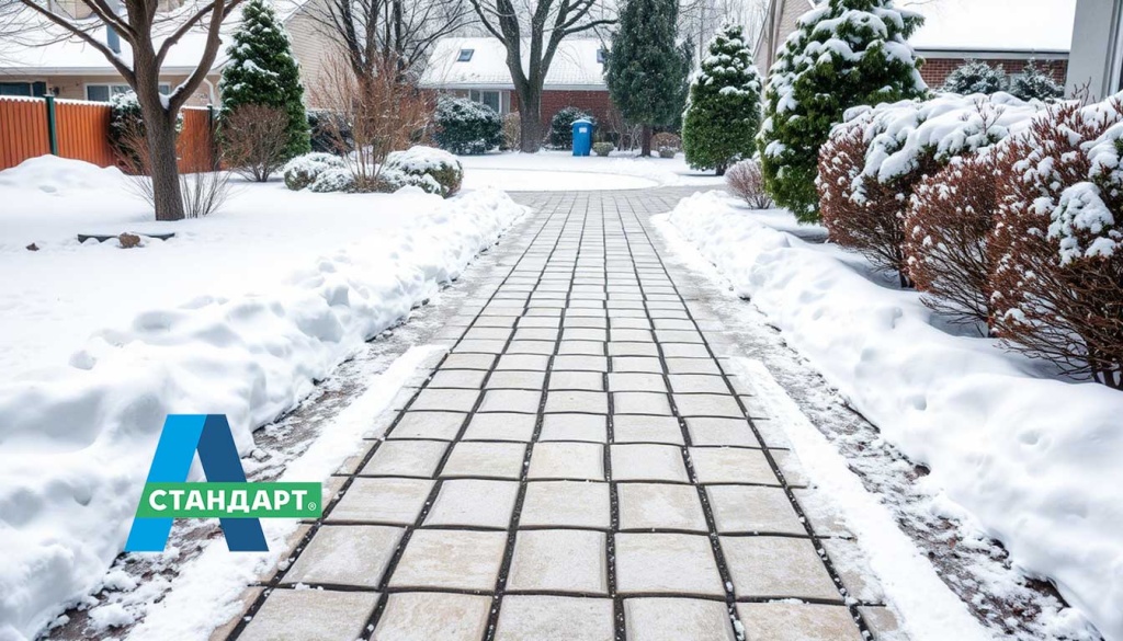 Очищенная дорожка на даче