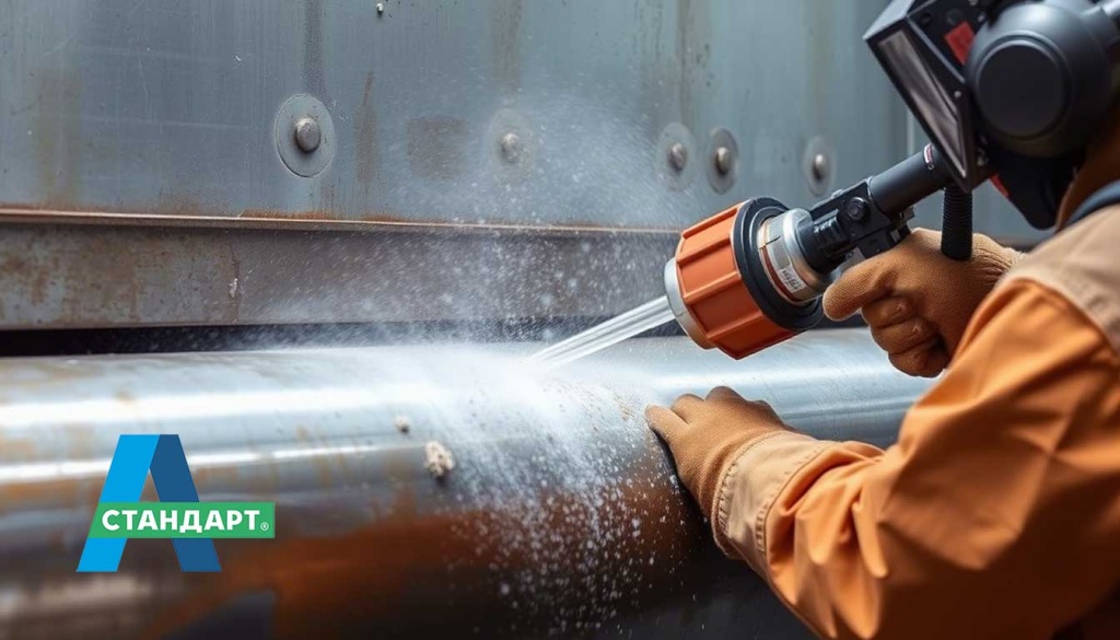 Пескоструйная обработка металлов стеклянной дробью.