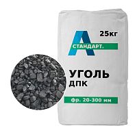 Уголь для отопления марки ДПК А-Стандарт, 25 кг, фракция 20-300 мм с доставкой, изображение