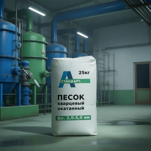 Кварцевый песок окатанный, фракция 2,0-5,0 мм, 25 кг фото 4