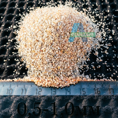 Кварцевый песок, фр. 0,5-1,0 мм, природный фото 2